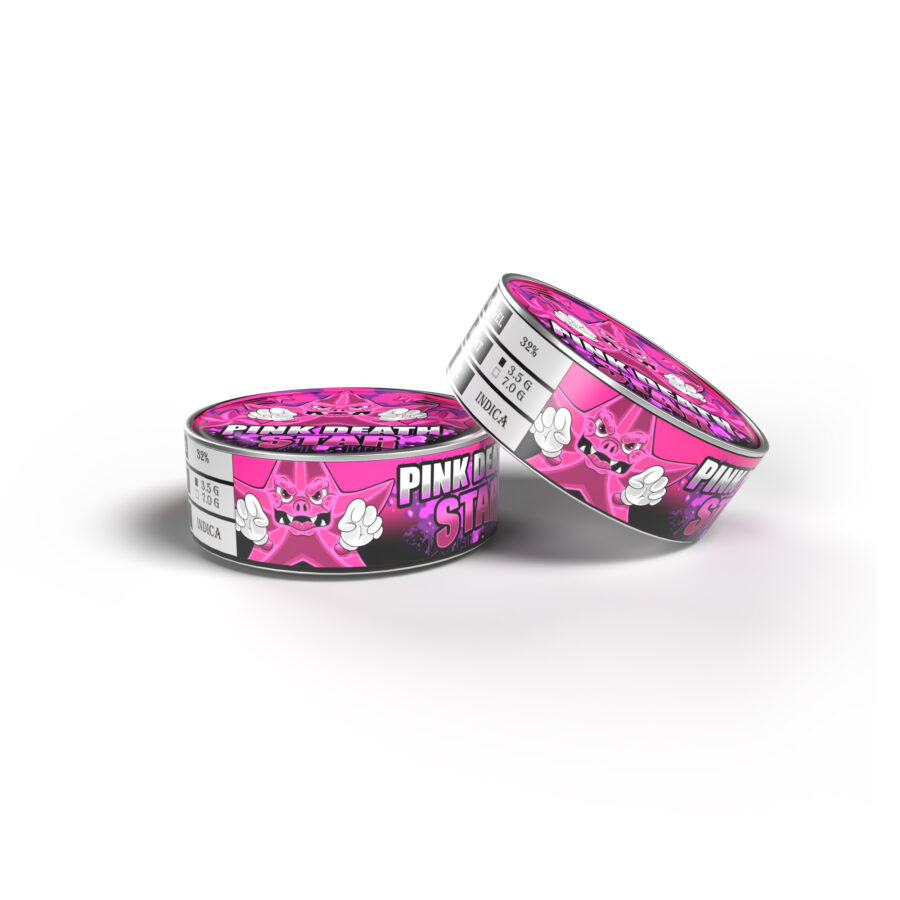Pink Death Star Weed Tin Can