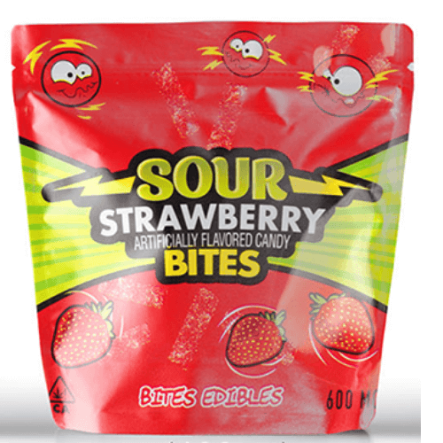 Sour Strawberry Bites (600mg THC)