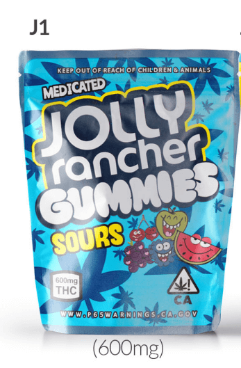 Jolly Rancher Gummies Sours (600mg THC)