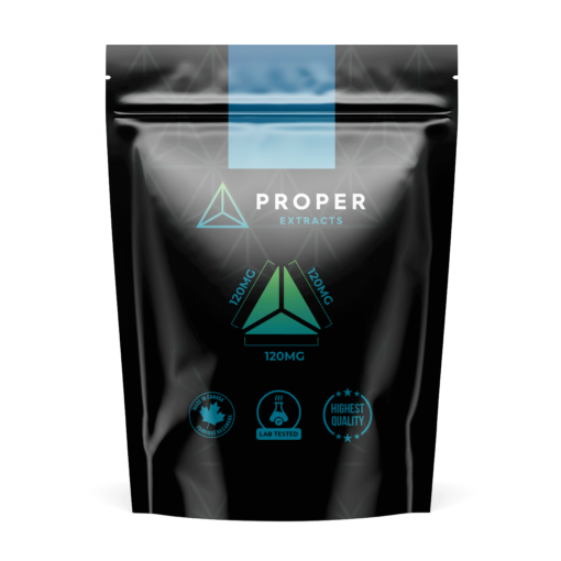 Proper Extracts Live Resin Cannabis Gummies - Blue Raspberry 1080mg THC - Back