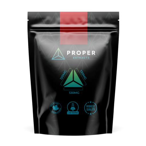 Proper Extracts Live Resin Cannabis Gummies - Cherry 1080mg THC - Back