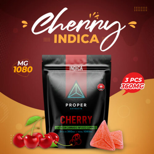 Proper Extracts Live Resin Cannabis Gummies - Cherry 1080mg THC - Cover Photo 1