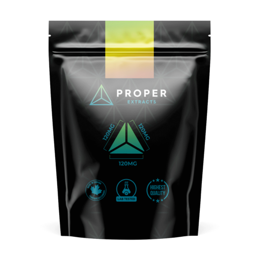 Proper Extracts Live Resin Cannabis Gummies - Sativa Pack 1080mg THC - Back