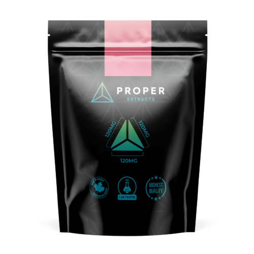 Proper Extracts Live Resin Cannabis Gummies Watermelon 1080mg THC - Back
