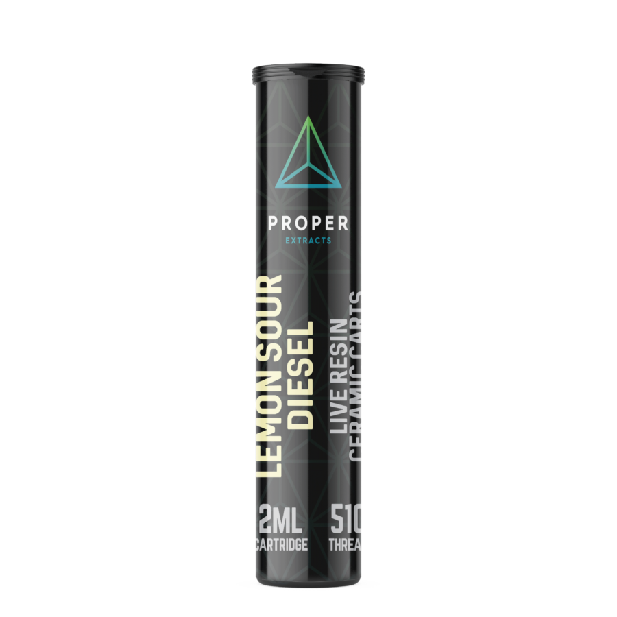 Proper Extracts Live Resin Vape Cartridges - Lemon Sour Diesel