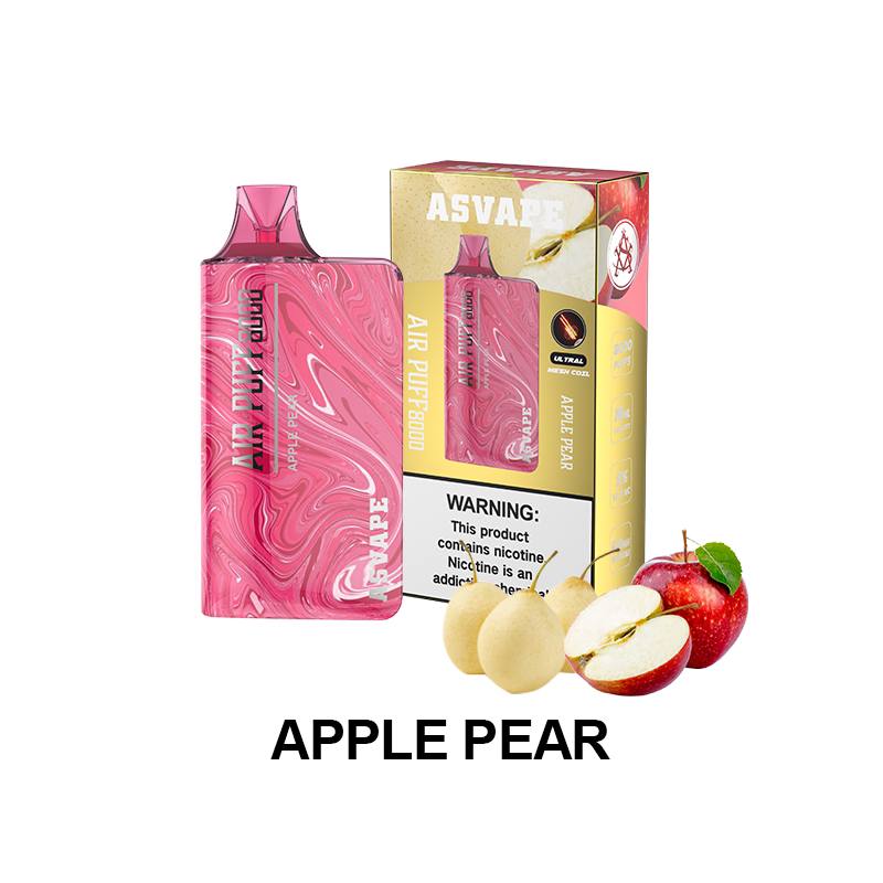 ASVAPE DISP 8000 PUFFS 5CT - APPLE PEAR