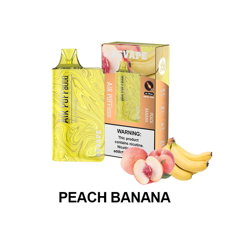 ASVAPE DISP 8000 PUFFS 5CT - PEACH BANANA