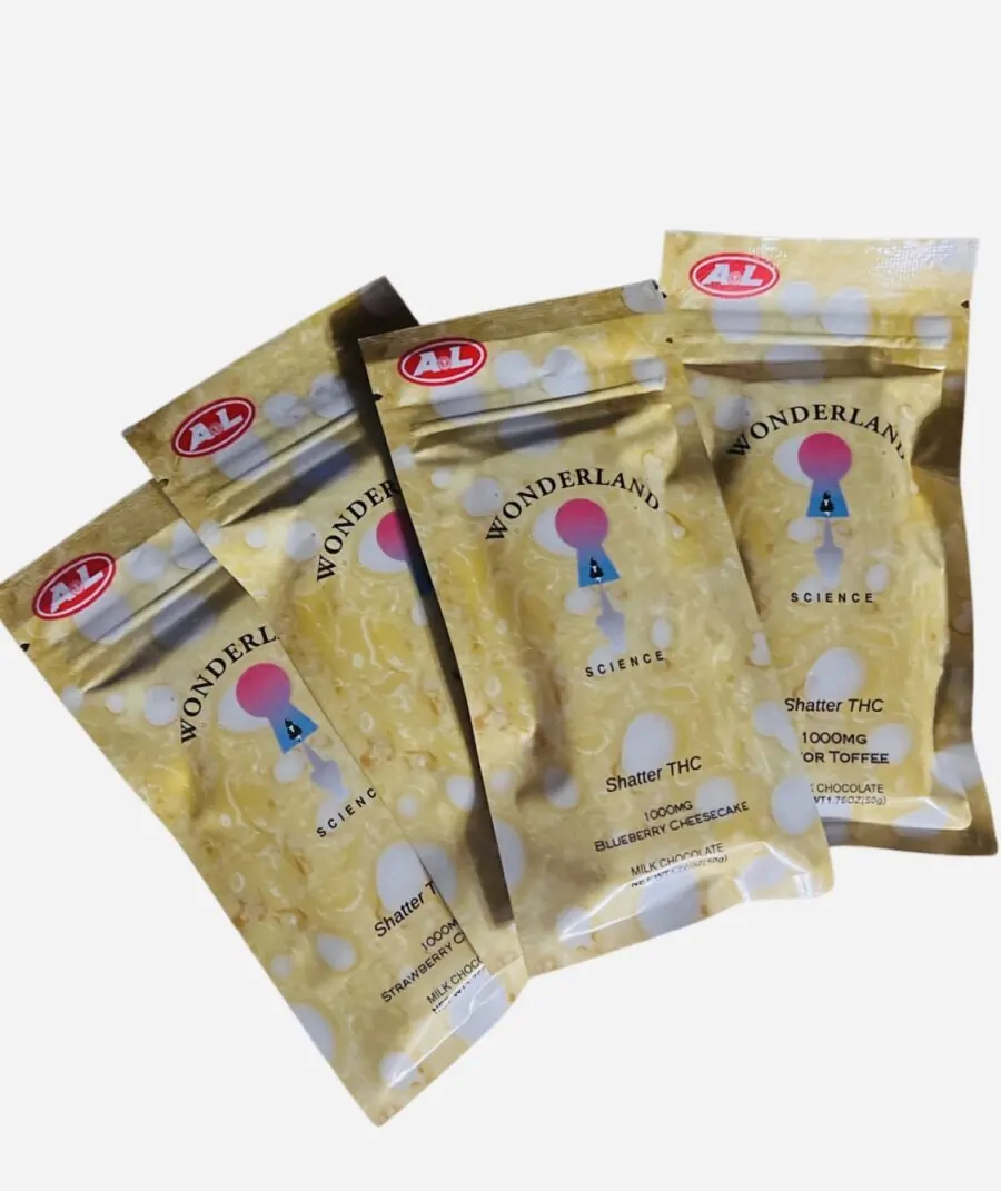 Wonderland Shatter THC 1000MG Chocolate Bar