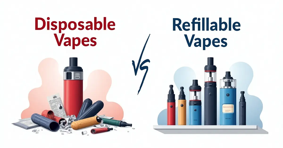 Disposable Vapes vs. Refillable Vapes Key Differences
